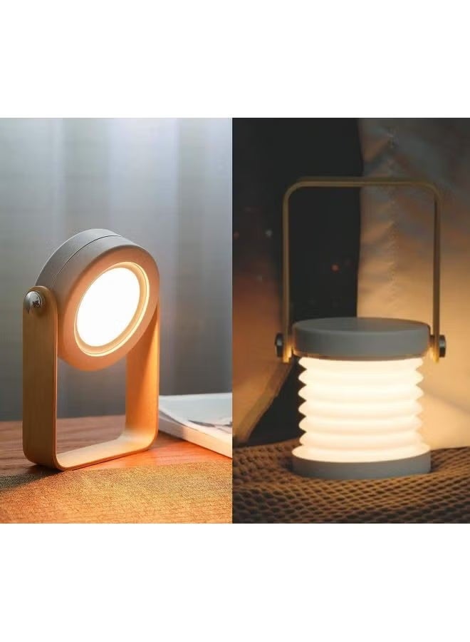 XiuWoo 2-Piece Various Design Foldable LED Lamp White - Image 1